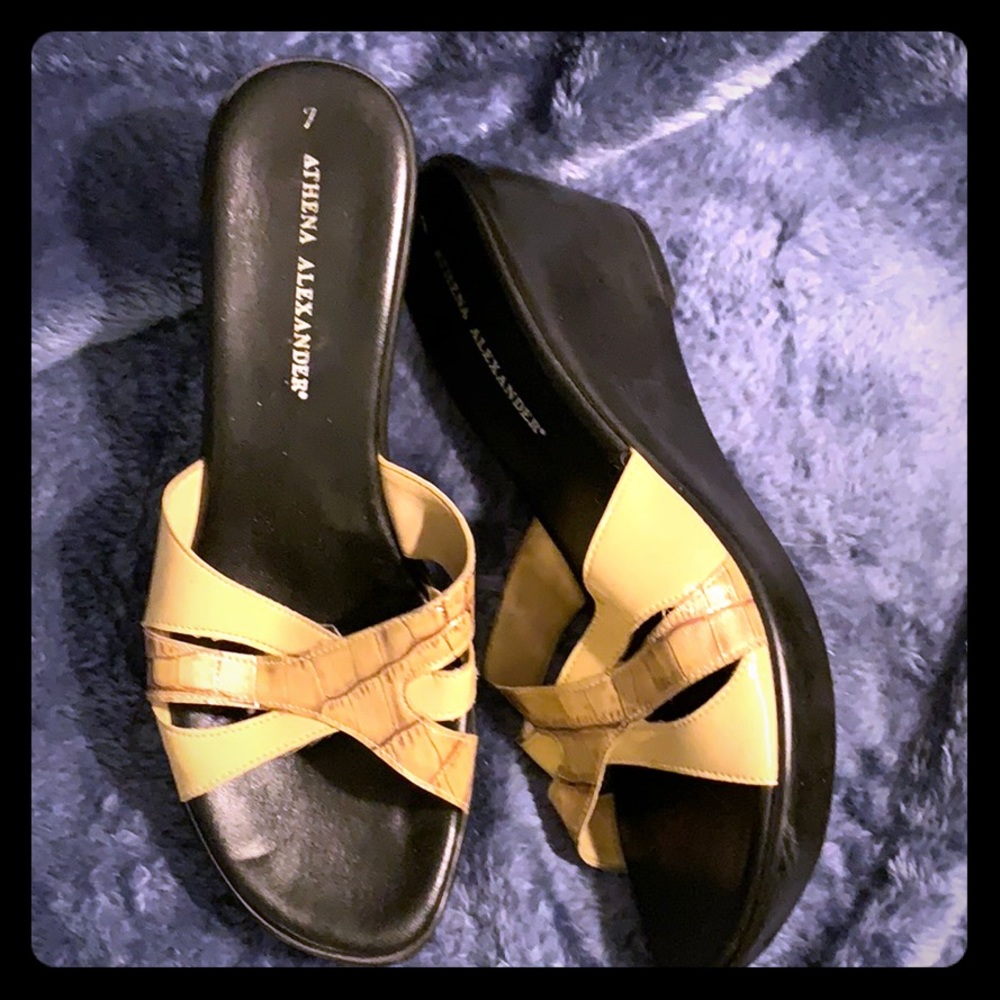 Athena Alexander,  Animal Print, Wedge Sandals 7